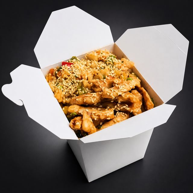 Рис wok с курицей